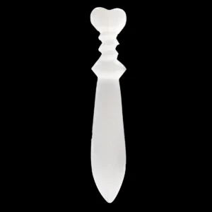 Ceremoniell kniv i selenit med spiralform, 25 cm - produktbild 6