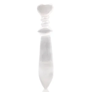 Ceremoniell kniv i selenit med spiralform, 25 cm - produktbild 7