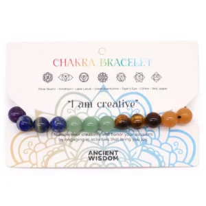 Chakra-armband i tråd med 21 stenar - produktbild 2