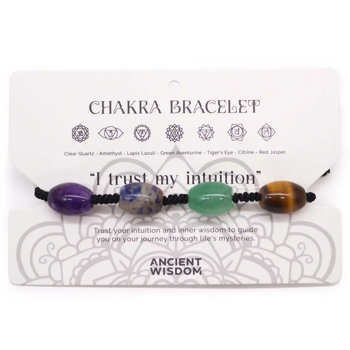 Chakra-armband i tråd med ädelstenar - produktbild 2