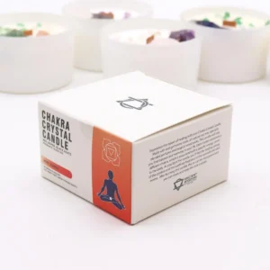 Chakra kristalljus för rotchakrat med sojavax och ädelstenar - produktbild 4