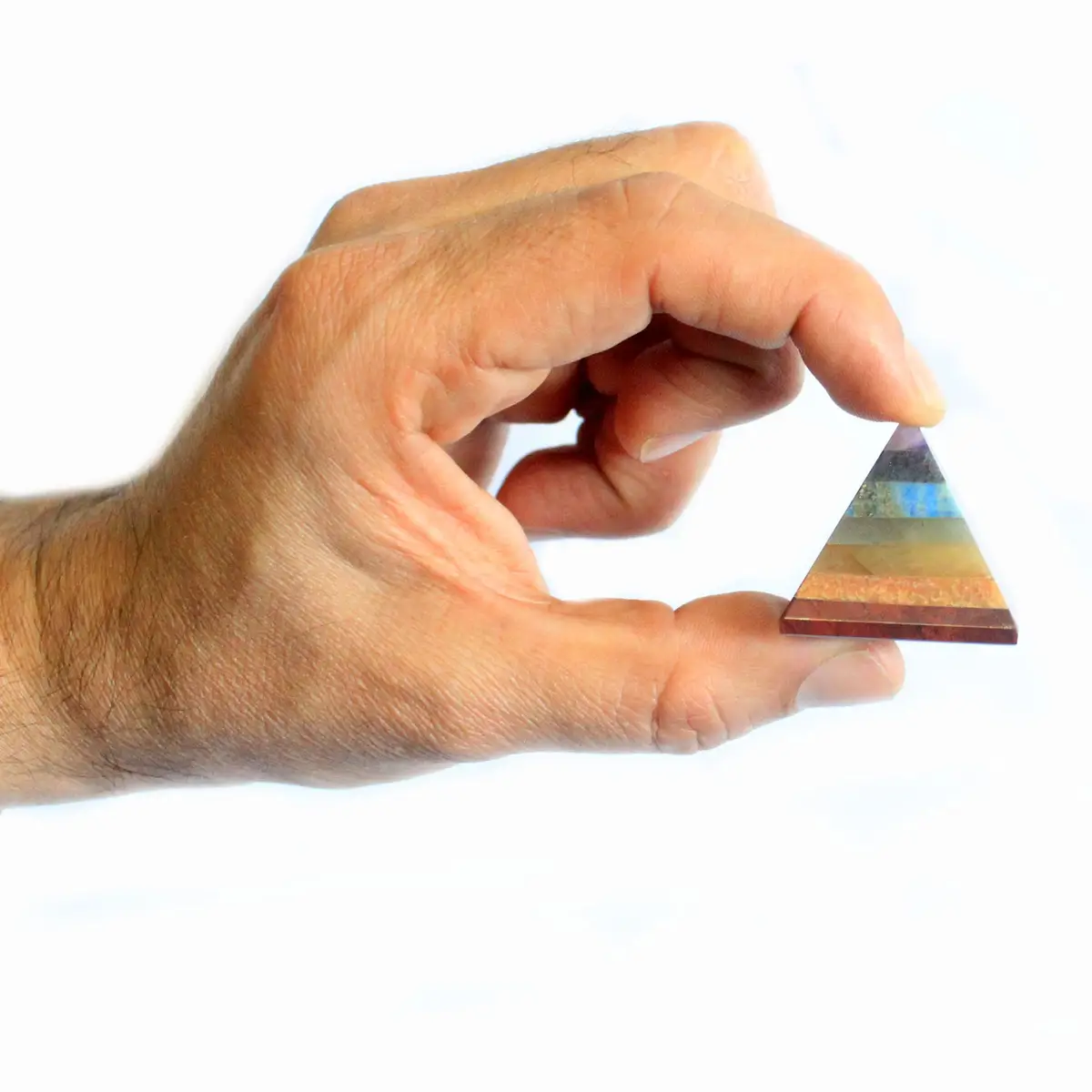 Chakra-pyramid i bundna ädelstenar 30-35 mm - produktbild 3