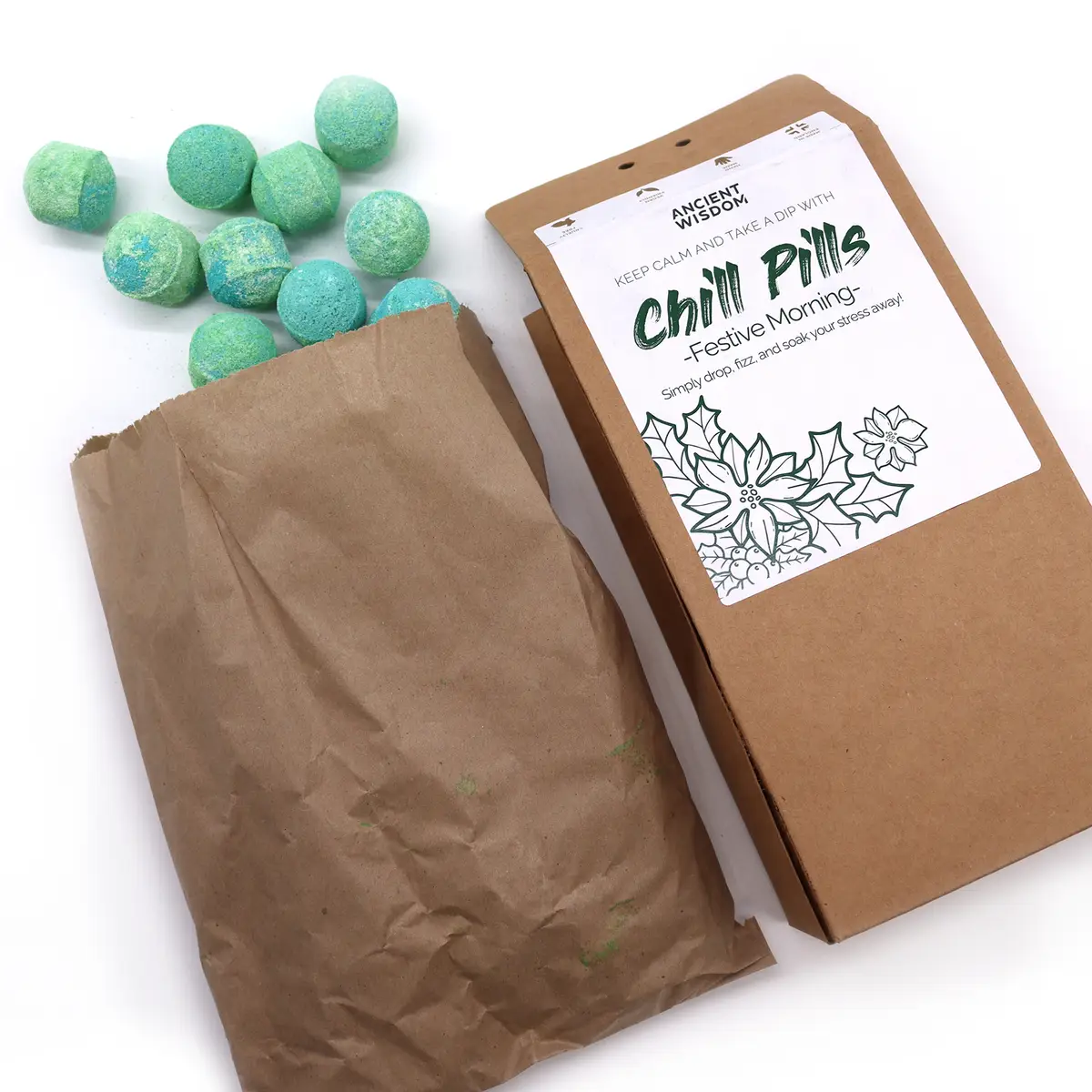 Chill Pills Presentpaket 350g – Festive Morning badbomber - produktbild 2