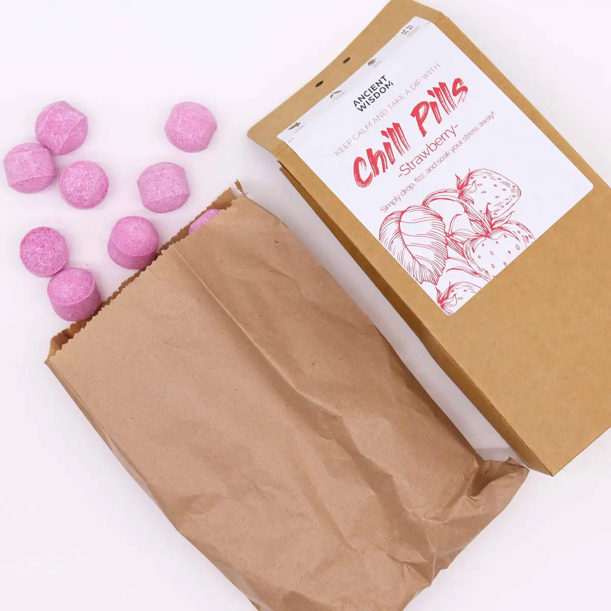 Chill Pills Presentpaket 350g med jordgubb - produktbild 2