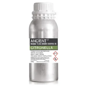 Metallflaska med citronella ekologisk eterisk olja 0,5 kg