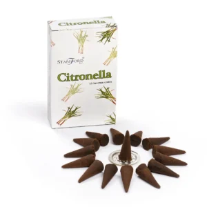 Citronella rökelsekoner med hållare Stamford Premium - produktbild 2