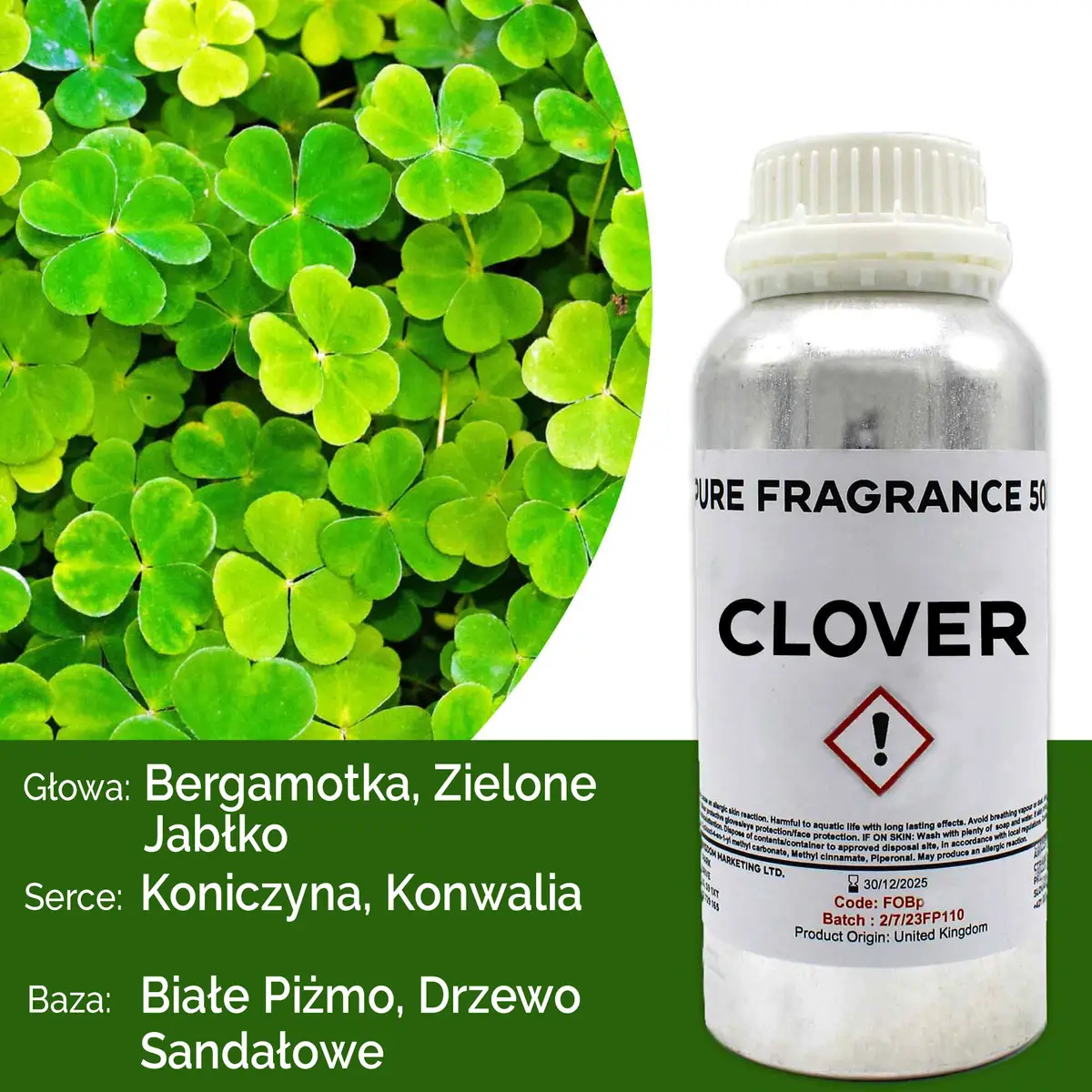 Clover Pure doftolja 500 ml - produktbild 4