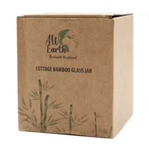 Cottage glasburk med bambulock 10 cm - produktbild 2