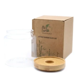 Cottage glasburk med bambulock 10 cm - produktbild 6