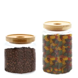 Cottage glasburk med bambulock 15 cm - produktbild 3