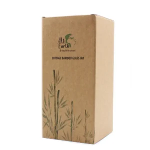 Cottage glasburk med bambulock 20 cm - produktbild 2