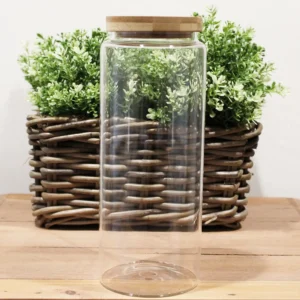 Cottage glasburk med bambulock 25 cm - produktbild 2