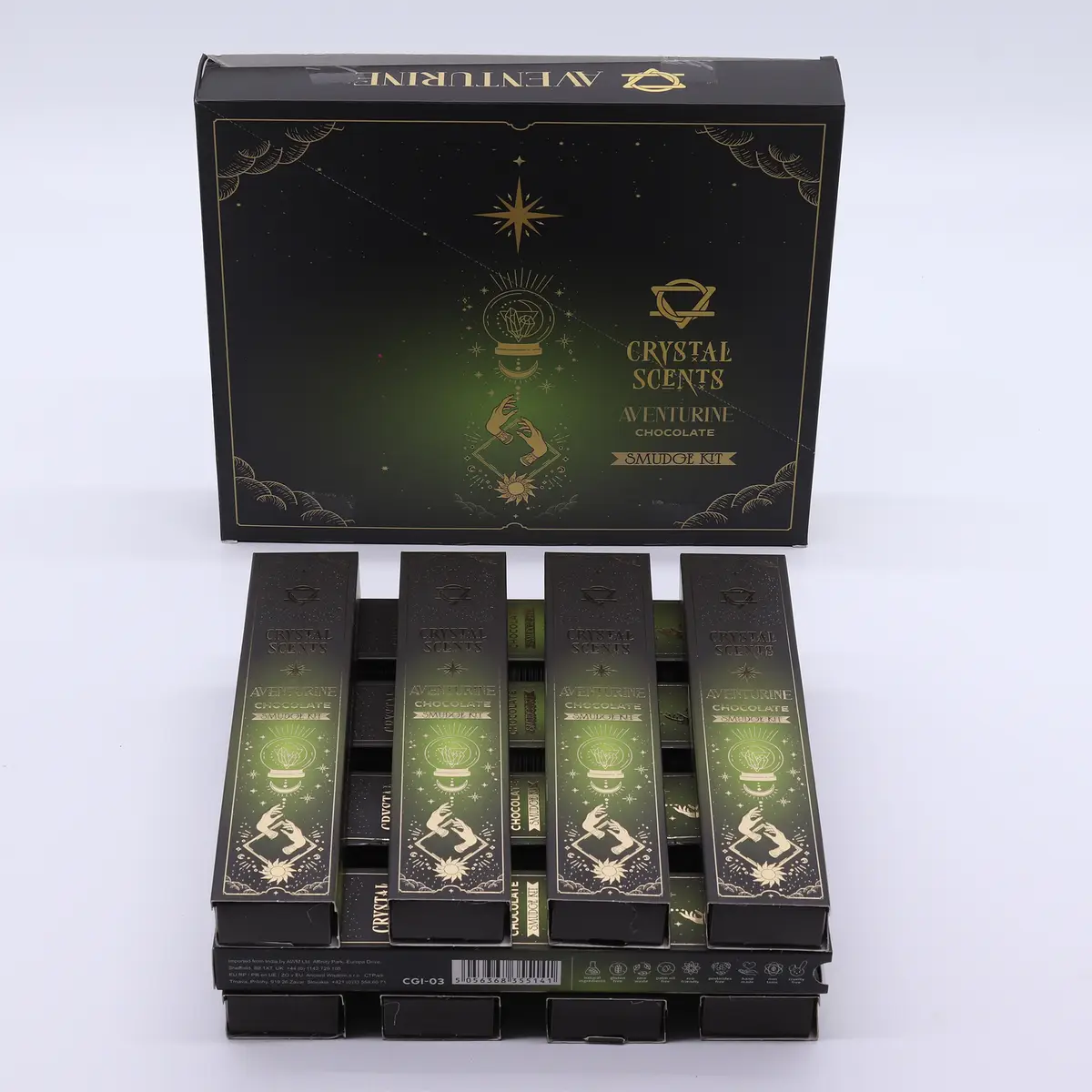 Crystal Scents Rökelsepinnar för Rening med Aventurin och Chokladdoft - produktbild 3