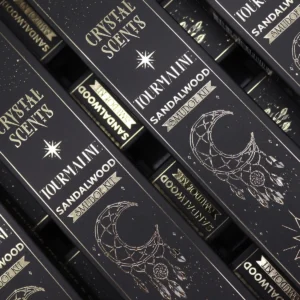 Crystal Scents rökelsepinnar för rening med sandelträ och turmalin - produktbild 2