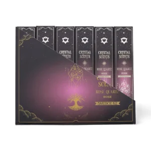Crystal Scents rökelsepinnar med rosenkvarts och rosdoft - produktbild 5
