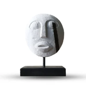 Dekorativ träskuren mask från Timor 27x20 cm - produktbild 3