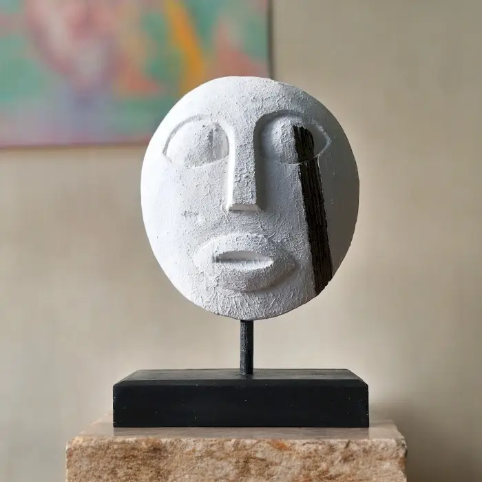 Dekorativ träskuren mask från Timor 27x20 cm - produktbild 4