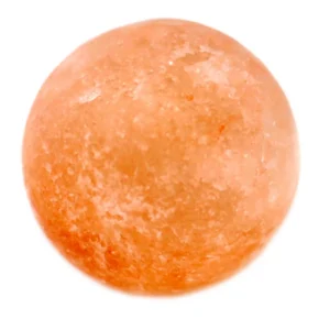 Rund deodorantsten av naturligt himalayasalt med orange nyans