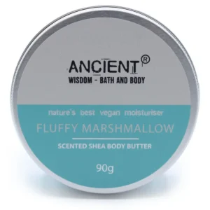 Burk med doftande sheasmör body butter Fluffy Marshmallow 90g