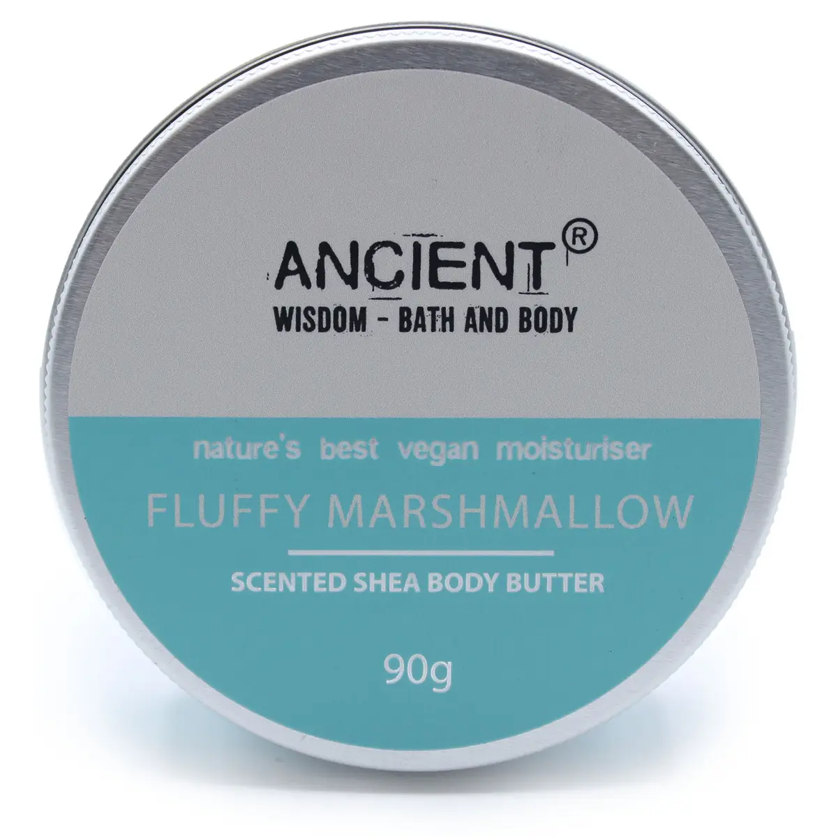 Burk med doftande sheasmör body butter Fluffy Marshmallow 90g