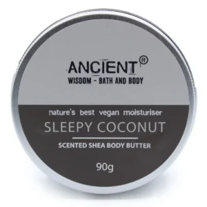 Burk med doftande sheasmör kroppssmör Sleepy Coconut 90 gram