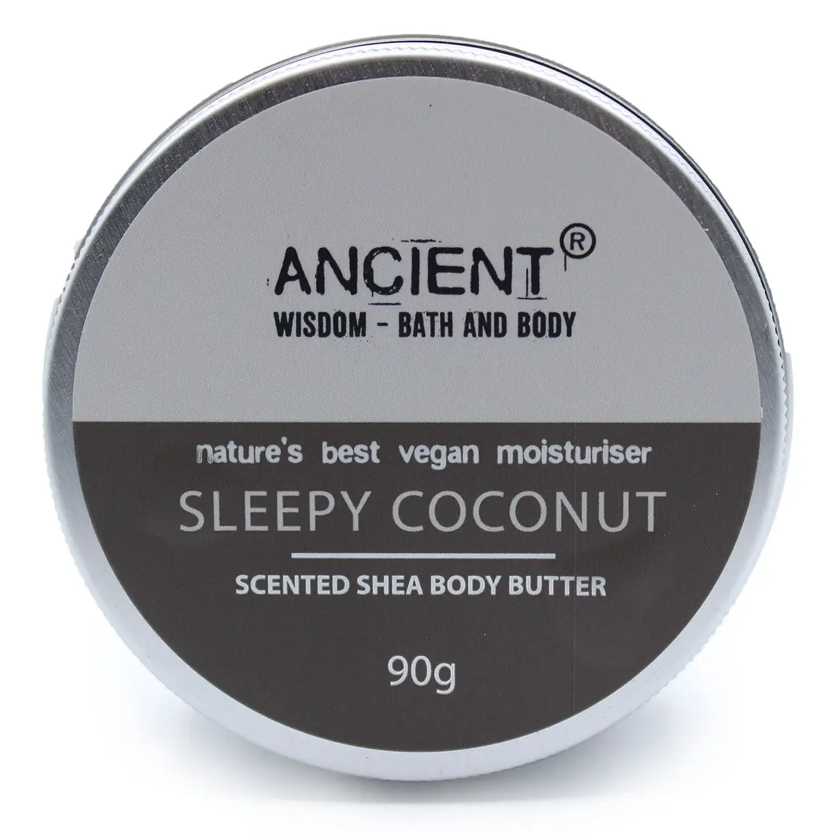 Burk med doftande sheasmör kroppssmör Sleepy Coconut 90 gram