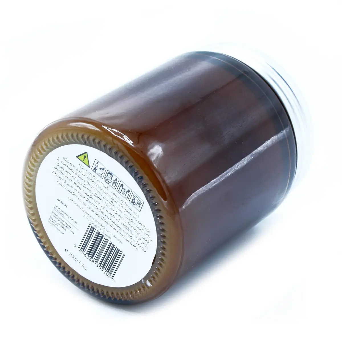 Doftljus av sojavax med lavendel och geranium i glasburk utan etikett - 200 g - produktbild 2