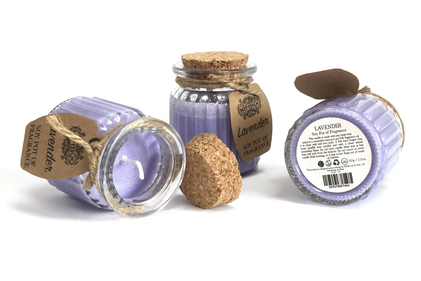 Doftljus i glasburk med sojavax Linen Fresh - produktbild 4