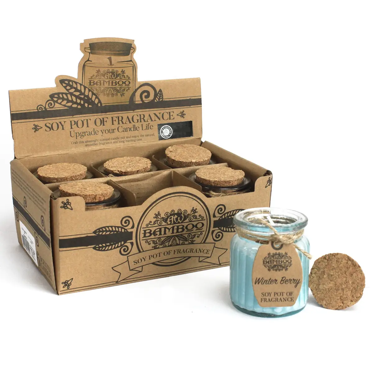 Doftljus i glasburk med sojavax Winter Berry - produktbild 3