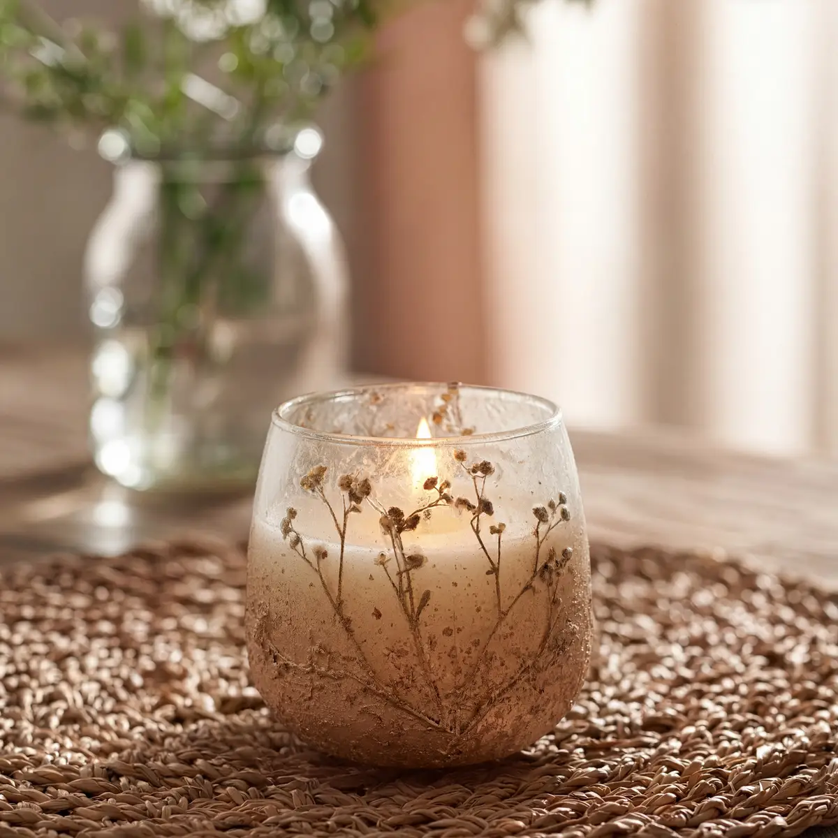 Doftljus i glasburk med torkade blommor Wildlight Woods - produktbild 2