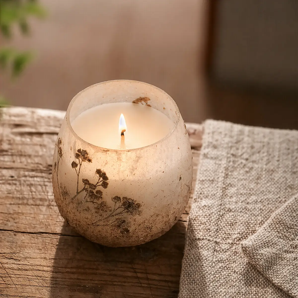 Doftljus i glasburk med torkade blommor Wildlight Woods - produktbild 6