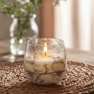 Doftljus i glasburk medium med fågelmotiv - produktbild 2