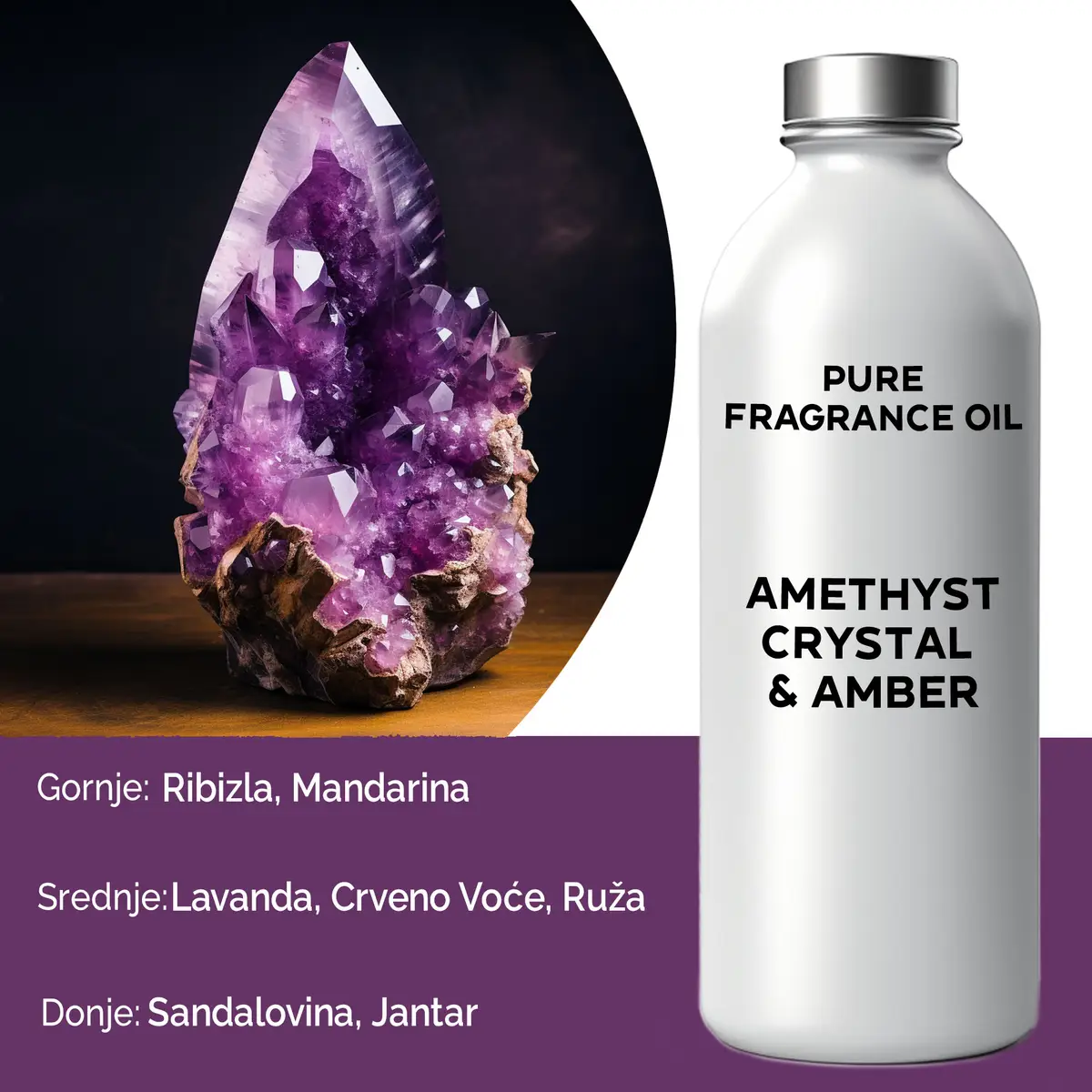 Doftolja 500 ml Amethyst Crystal & Amber - produktbild 4