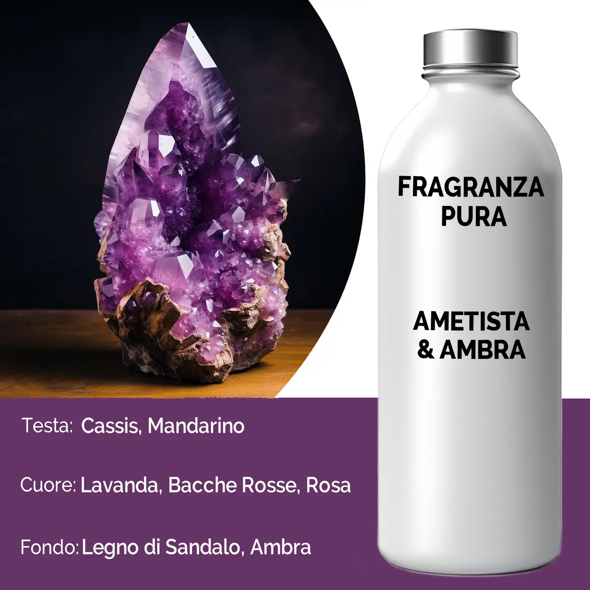 Doftolja 500 ml Amethyst Crystal & Amber - produktbild 5