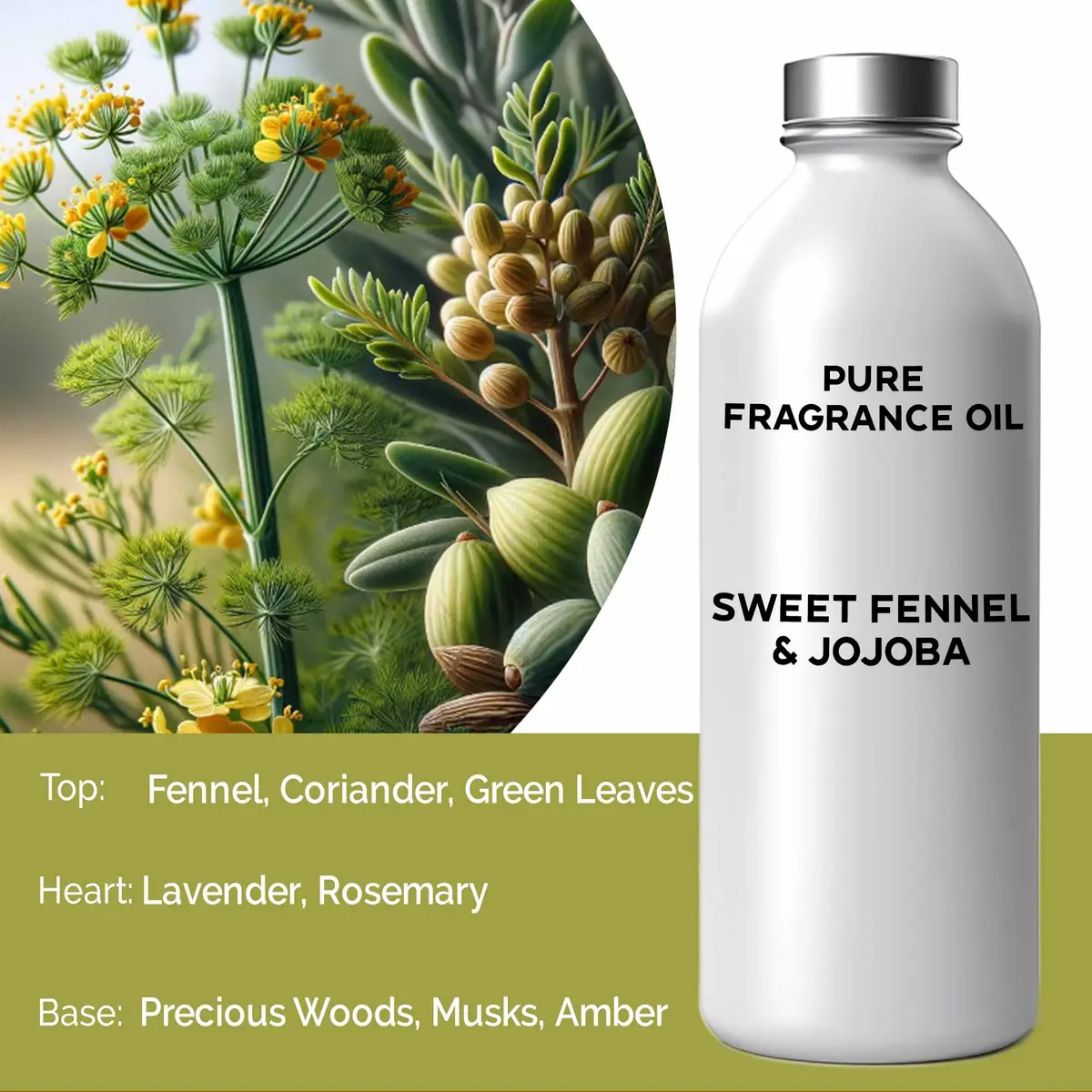 Doftolja med söt fänkål och jojoba 500 ml - produktbild 5