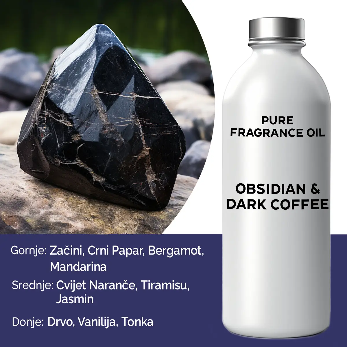 Doftolja Obsidian och Mörkt Kaffe 500 ml ren - produktbild 3