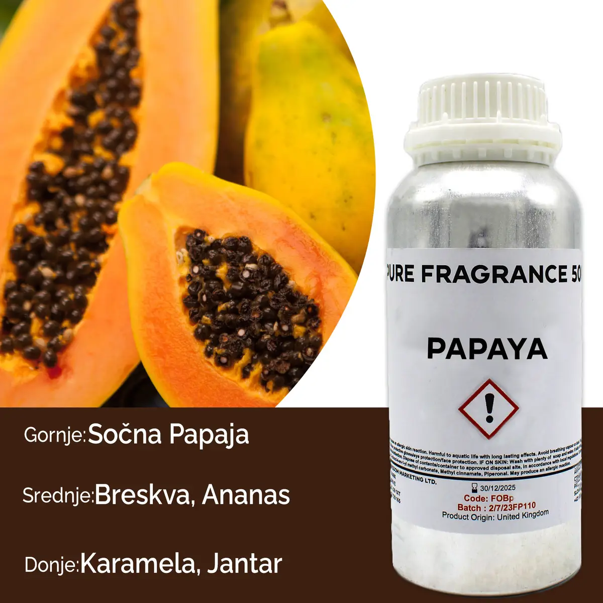 Doftolja Papaya 500 ml ren koncentrerad - produktbild 2