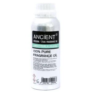 Metallflaska med doftolja söt fänkål och jojoba 250 g