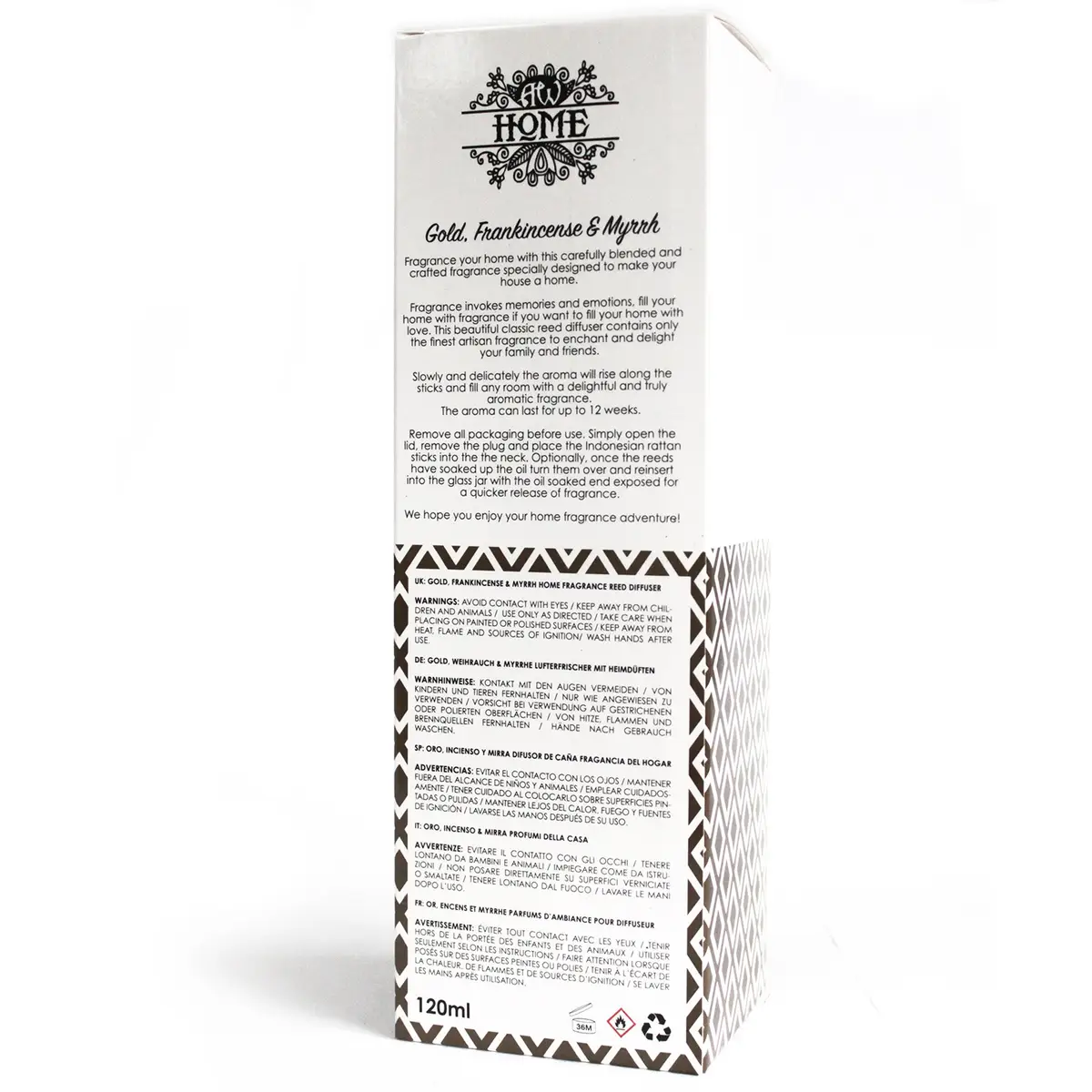 Doftpinnar med doft av guld, frankincense och myrra 120 ml - produktbild 2