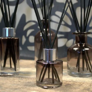 Doftspridarförpackning glas 100 ml fyrkantig lång - kolgrå - produktbild 2