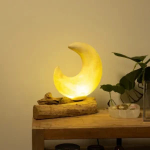 DriftGlow bordslampa med halvmåneformad skärm i grått - produktbild 6