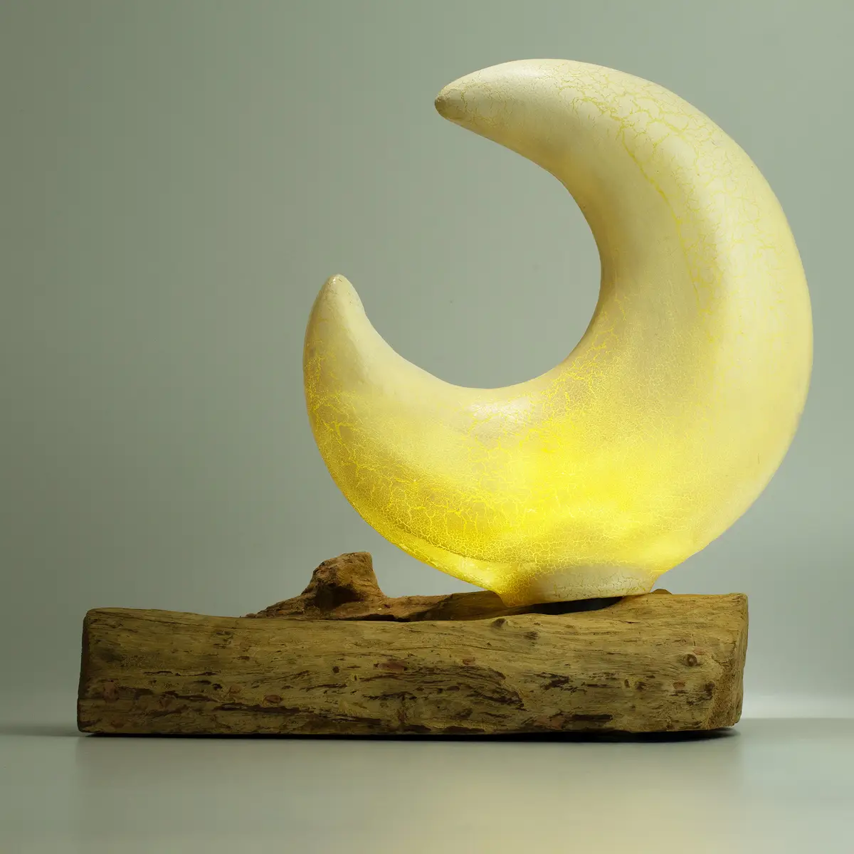 DriftGlow bordslampa med halvmåneformad skärm i grått - produktbild 8