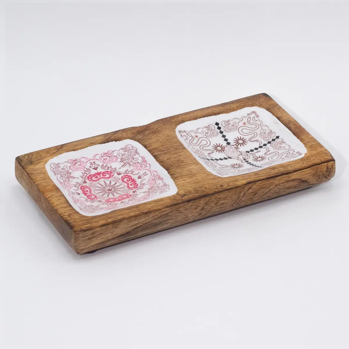 Dubbel emaljerad träbricka 20x10x2,5 cm - Hop Hare - produktbild 3