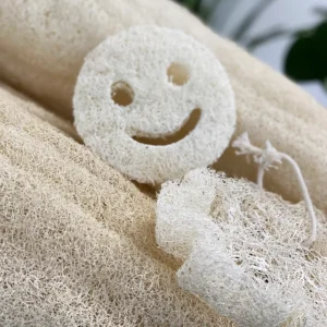 Egyptisk hel loofah med leende ansikte för kroppsvård - produktbild 4