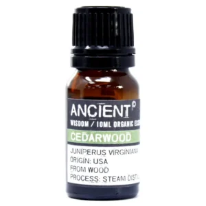 Flaska med ekologisk cederträ eterisk olja 10 ml