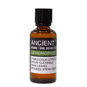 Flaska med ekologisk citrongräs eterisk olja 50 ml