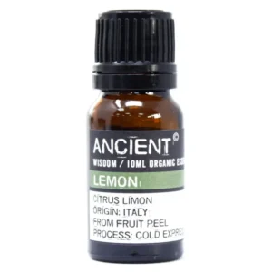 Flaska med ekologisk citronolja 10 ml från Ancient Wisdom