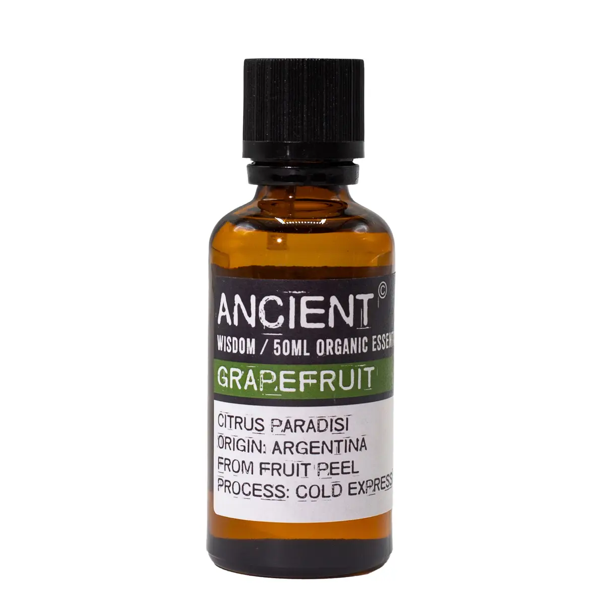 Flaska med ekologisk eterisk grapefruktolja 50 ml