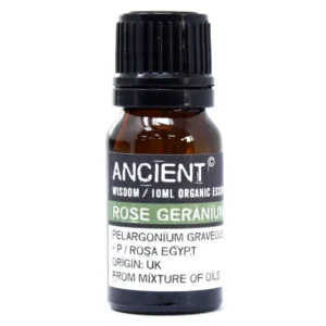 Flaska med ekologisk eterisk rosengeraniumolja 10 ml