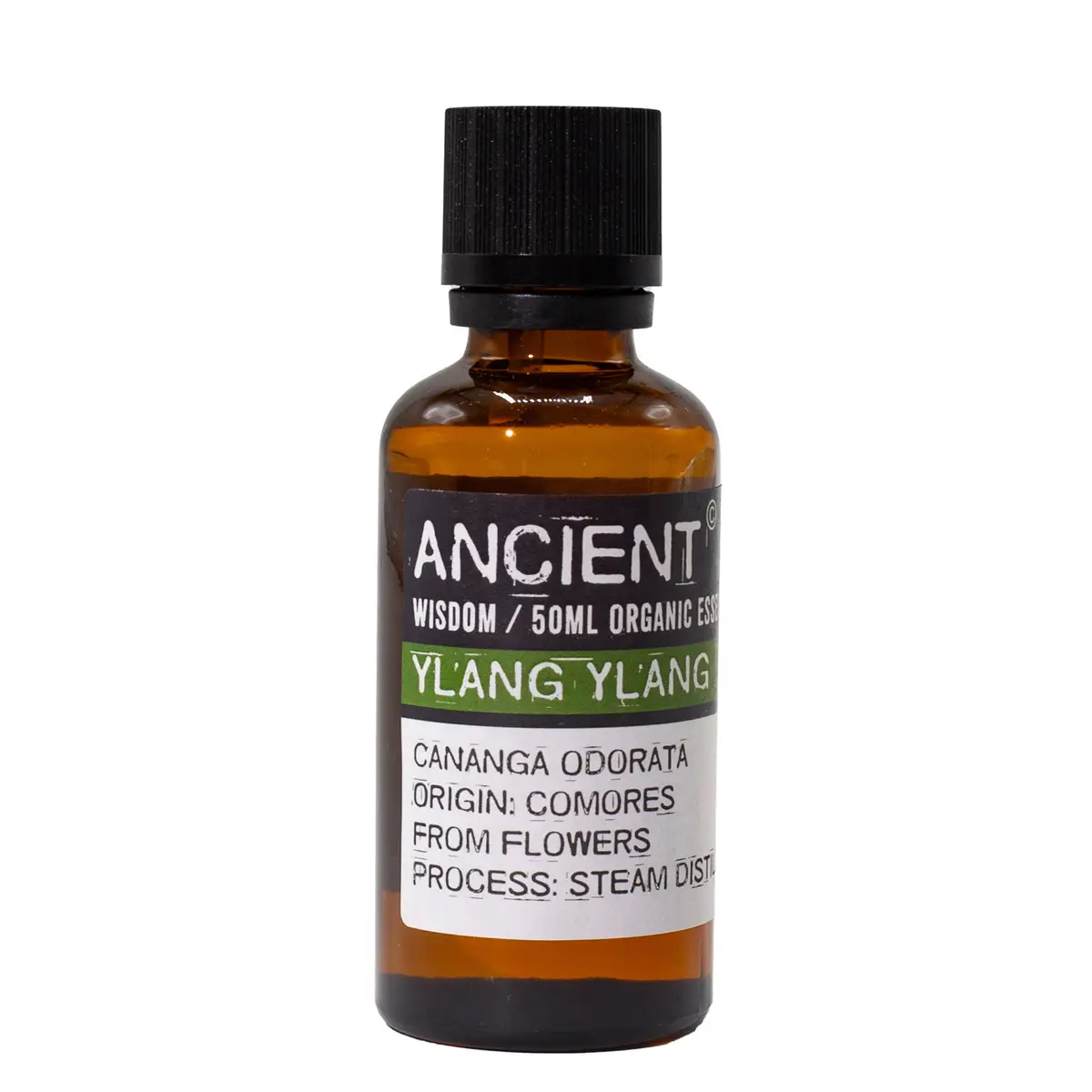 Flaska med ekologisk eterisk ylang ylang-olja 50 ml
